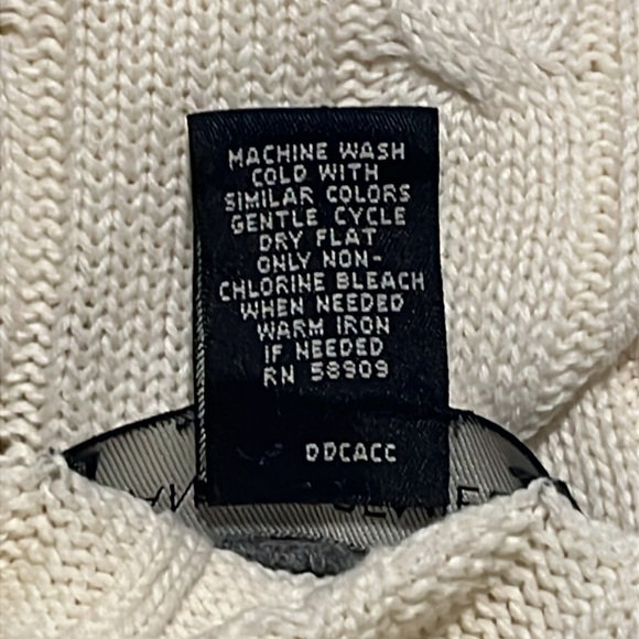 Daniel Cremieux Cream Cableknit sweater. 3XL - Picture 8 of 8